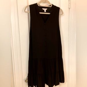 Women's Nine West Button Front Ruffle Hem Dress